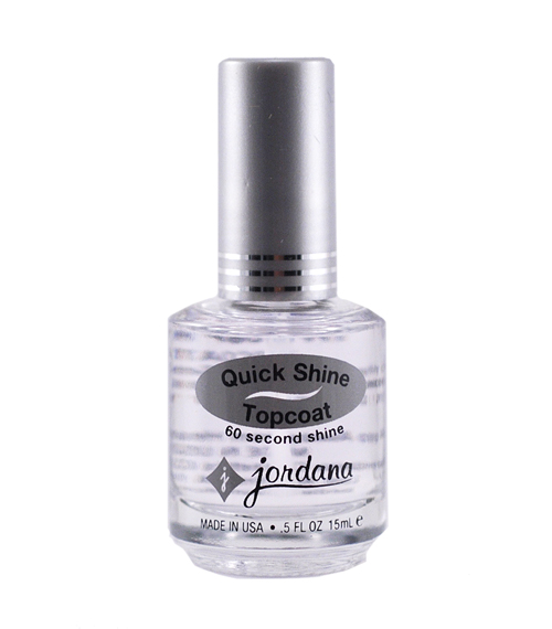 Nail polish swatch / manicure of shade Jordana Quick Shine Top Coat