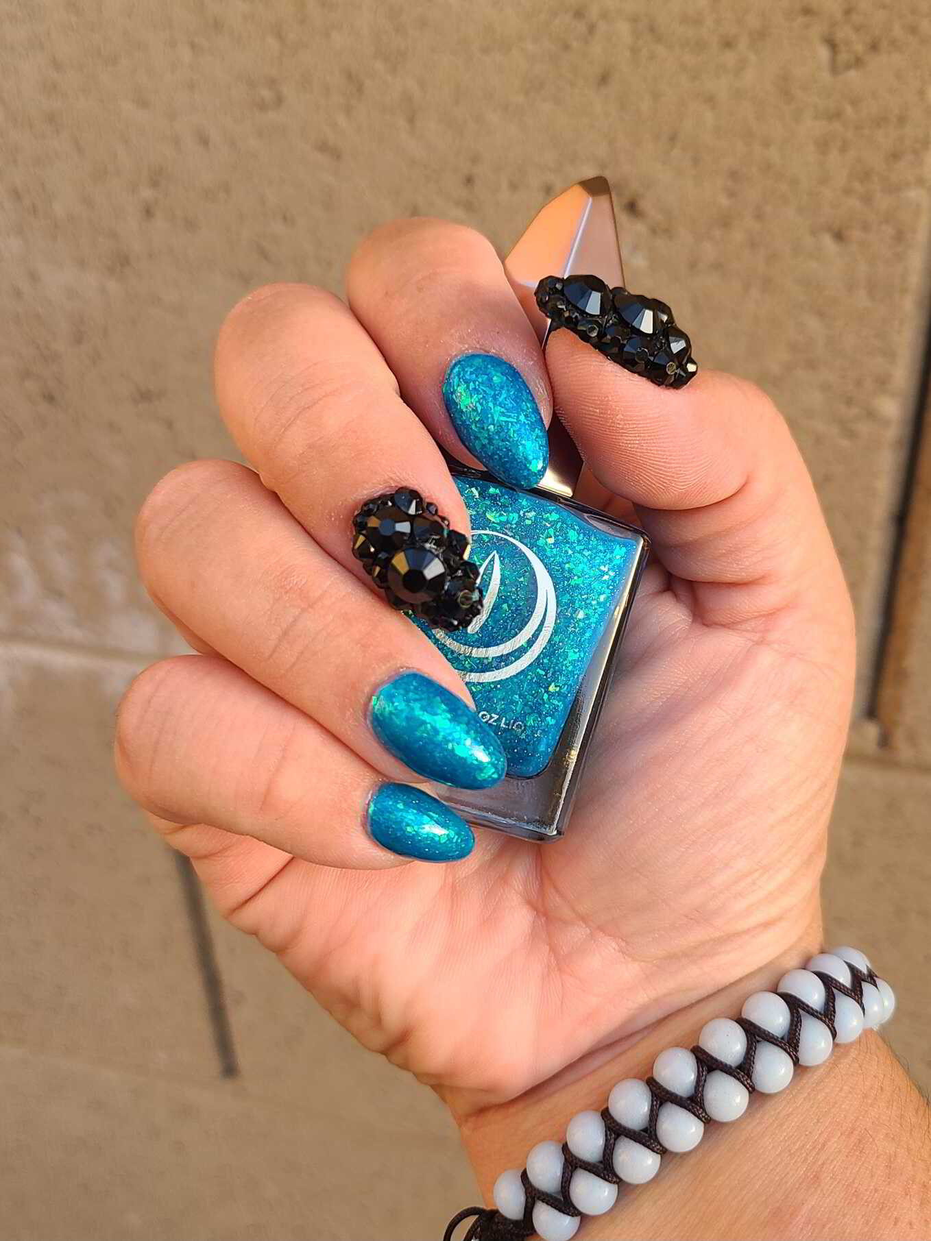 Nail polish manicure of shade Mooncat Emo for Life, Mooncat The Sea Between Us, 