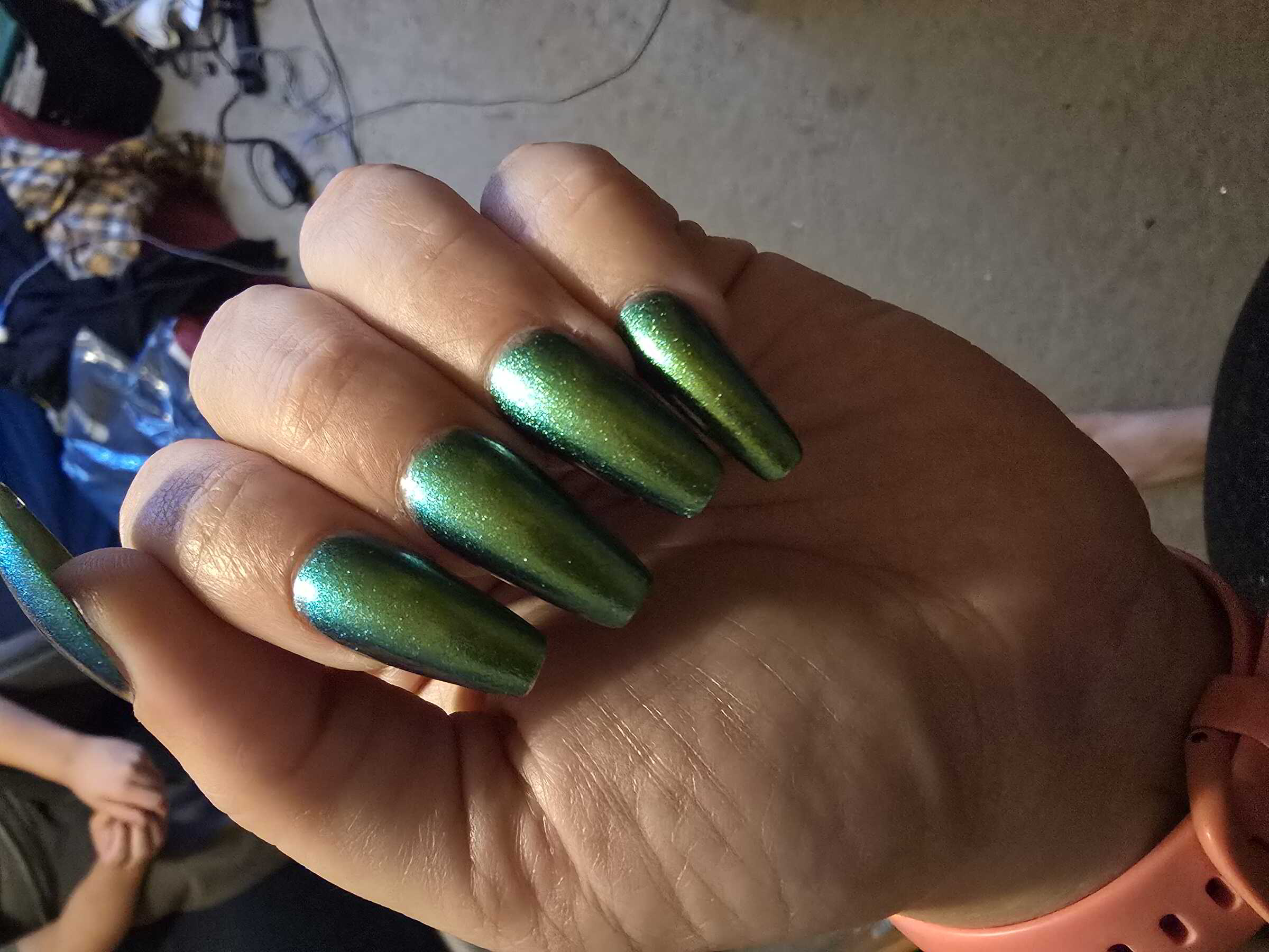 Nail polish manicure of shade Mooncat Serpents of Eden