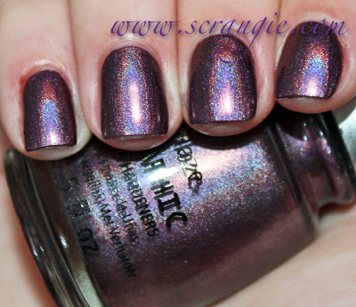 Nail polish swatch / manicure of shade China Glaze When Stars Collide