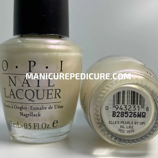 Nail polish swatch / manicure of shade OPI Elle's Pearls