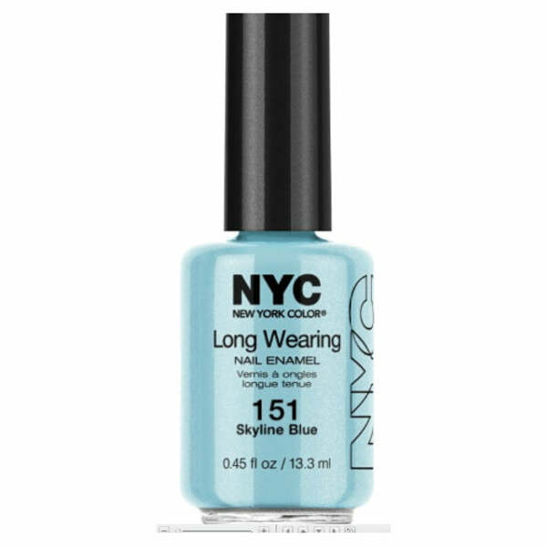 Nail polish swatch / manicure of shade NYC Skyline Blue