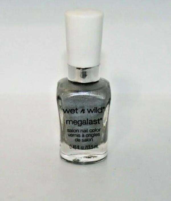 Nail polish swatch / manicure of shade wet n wild Silver Linings