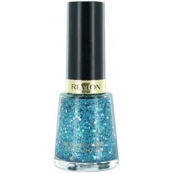 Nail polish swatch / manicure of shade Revlon Blue Mosaic