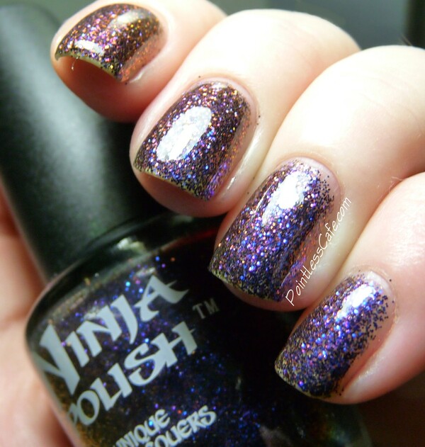 Nail polish swatch / manicure of shade Ninja Polish Chameleon