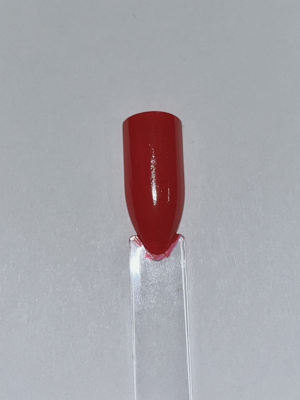 Nail polish swatch / manicure of shade NYC Big Apple Red Creme