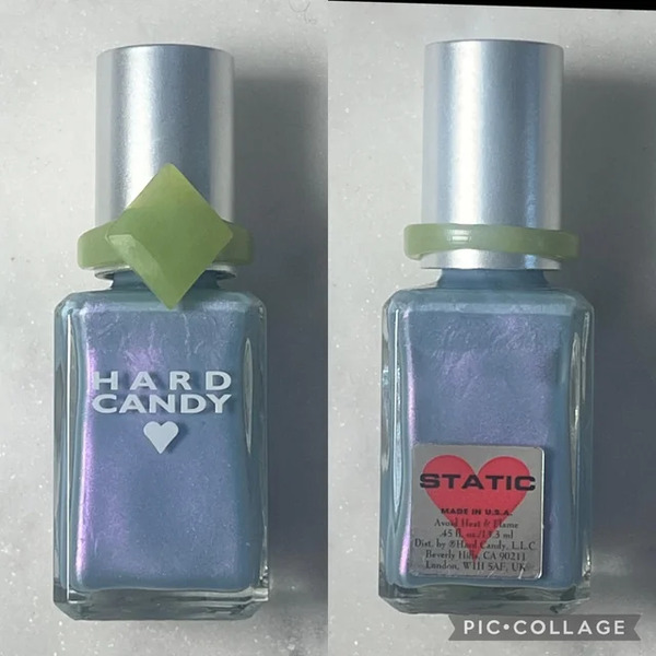 Nail polish swatch / manicure of shade Hard Candy Static