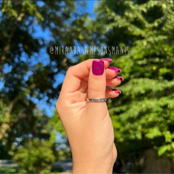 Nail polish swatch / manicure of shade Revel Elderberry