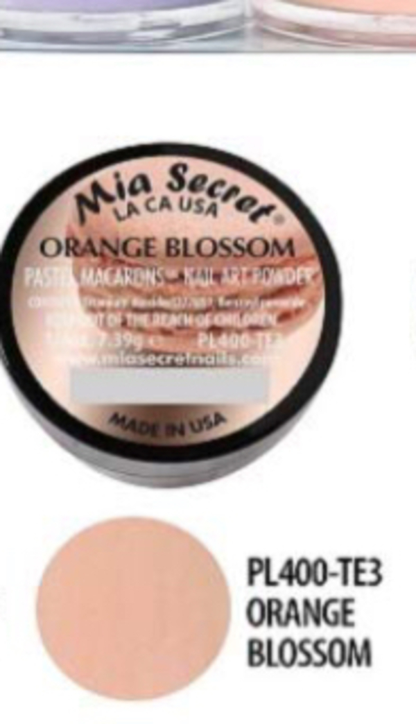 Nail polish swatch / manicure of shade Mia Secret Orange Blossom