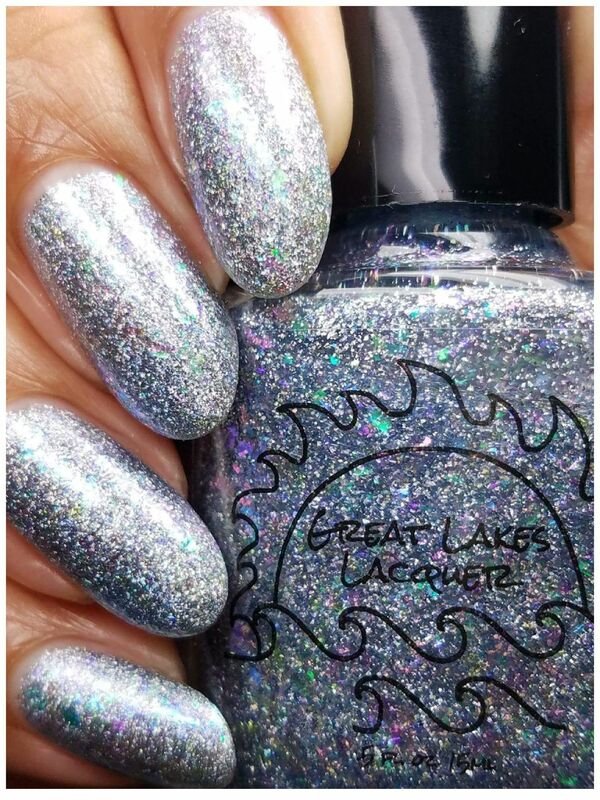 Nail polish swatch / manicure of shade Great Lakes Lacquer Polish Your Crystal Ball