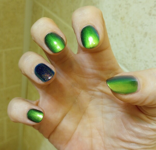 Nail polish swatch / manicure of shade I Love Nail Polish Mutagen