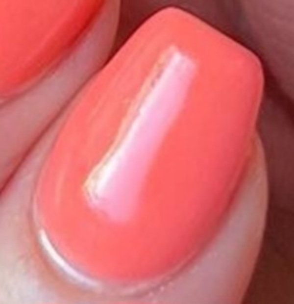 Nail polish swatch / manicure of shade Revel Peachy Keen 4