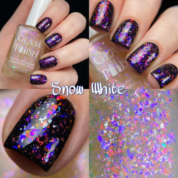 Nail polish swatch / manicure of shade Glam Polish Snow White