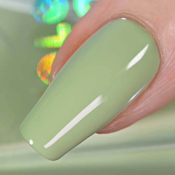 Nail polish swatch / manicure of shade Holo Taco Matcha Maker