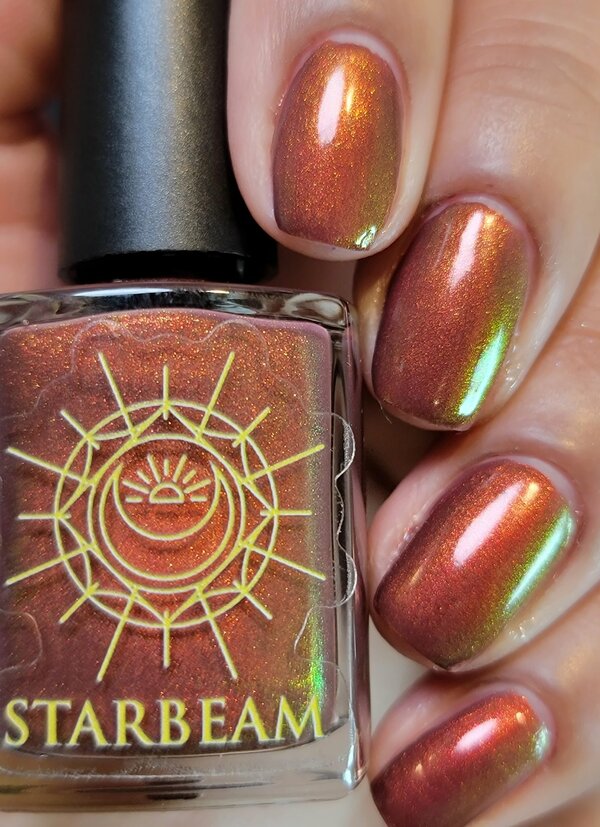 Nail polish swatch / manicure of shade Starbeam Chocolate River