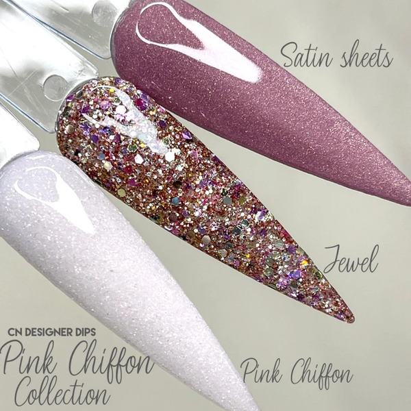 Nail polish swatch / manicure of shade CN Designer Dips Satin Sheets