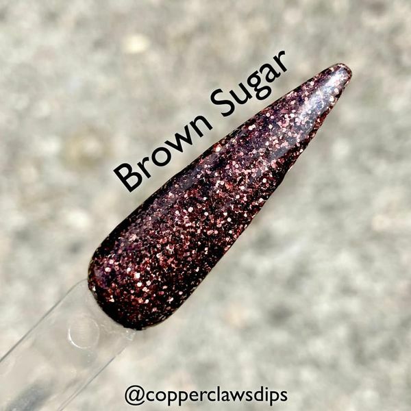 Nail polish swatch / manicure of shade Copper Claws Brown Sugar