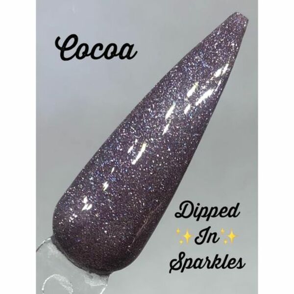 Nail polish swatch / manicure of shade Dipped in Sparkles Cocoa