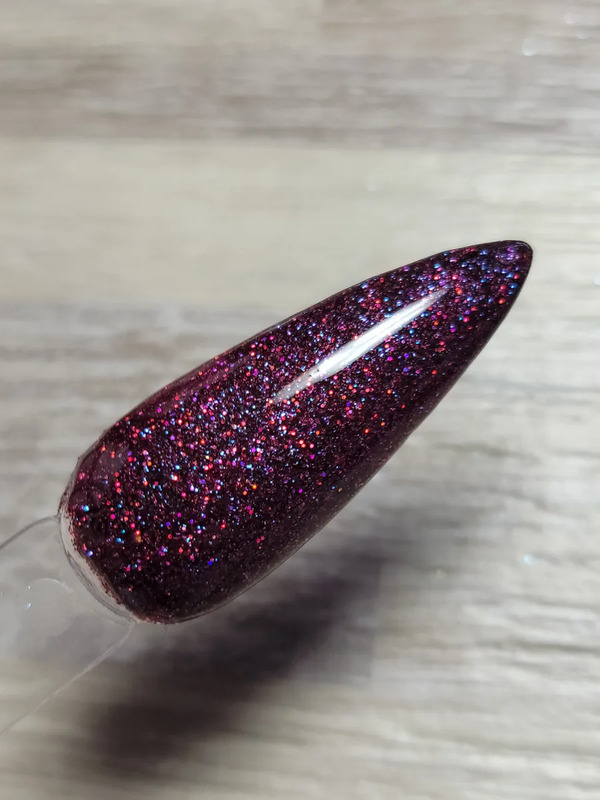 Nail polish swatch / manicure of shade Diva and Dauphine Midnight Ruby