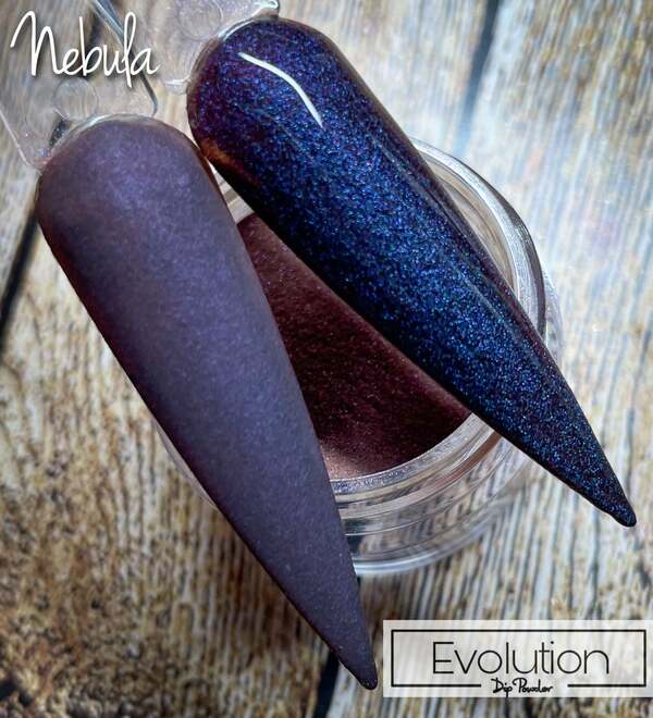 Nail polish swatch / manicure of shade EVOlution Nebula