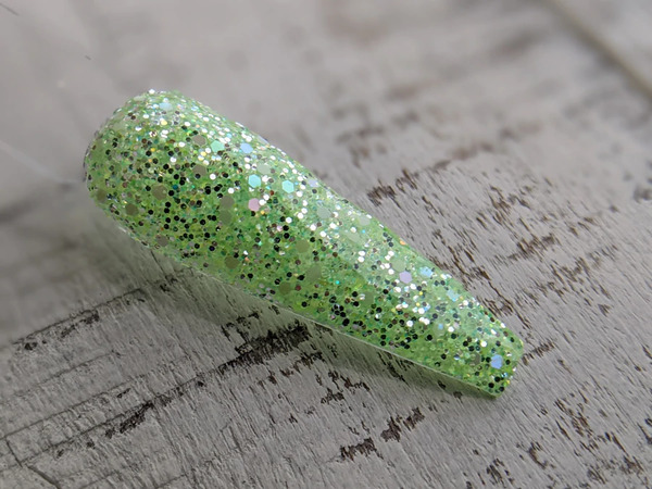 Nail polish swatch / manicure of shade ViviDips Lime Sherbert