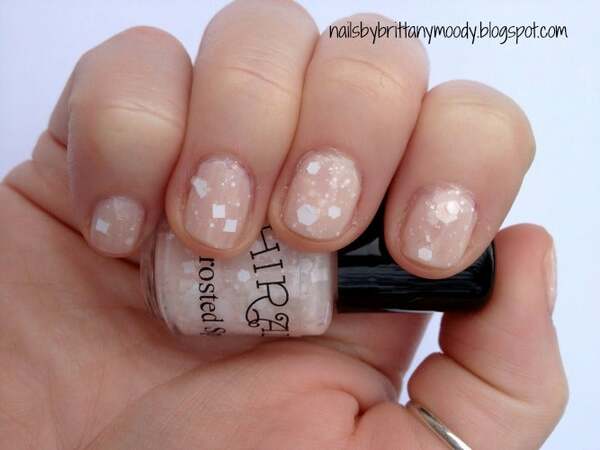 Nail polish swatch / manicure of shade Chirality Frosted Speck