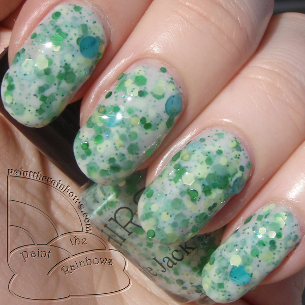 Nail polish swatch / manicure of shade Chirality Apple Jack the Ripper