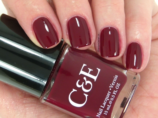 Nail polish swatch / manicure of shade Crabtree and Evelyn Cranberry and Wine