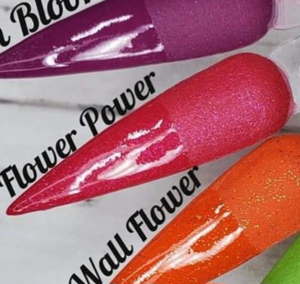 Nail polish swatch / manicure of shade Revel Flower Power