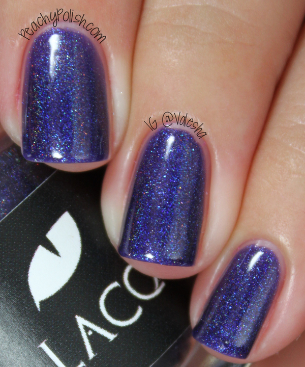 Nail polish swatch / manicure of shade Black Cat Lacquer Graveyard Girl