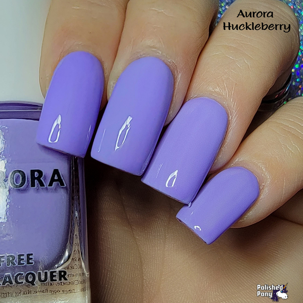 Nail polish swatch / manicure of shade Aurora Huckleberry