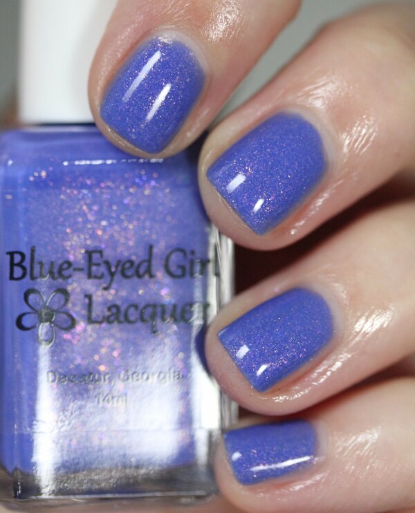 Nail polish swatch / manicure of shade Blue-Eyed Girl Lacquer The Stars are Crystal Lights