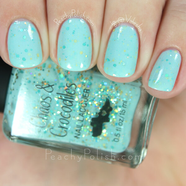 Nail polish swatch / manicure of shade Chaos and Crocodiles Narwhals Are Unicorns Too 2