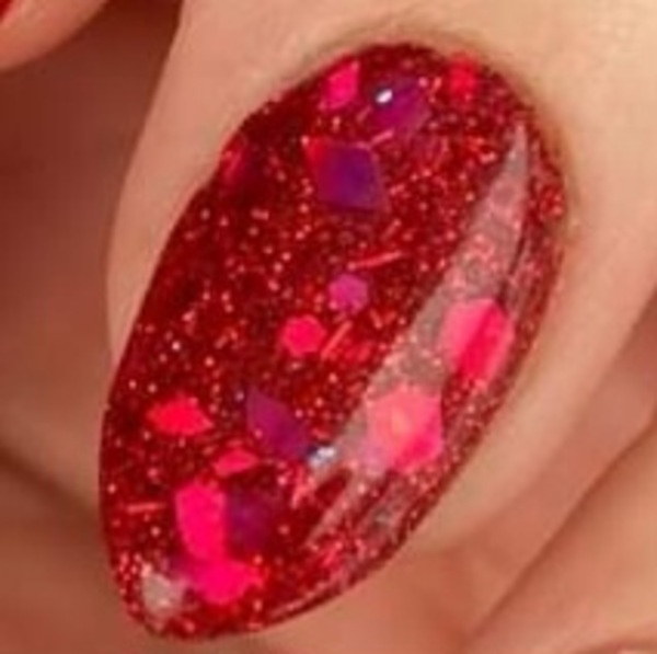 Nail polish swatch / manicure of shade Revel Heart Throb