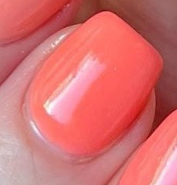 Nail polish swatch / manicure of shade Revel Peachy Keen 3