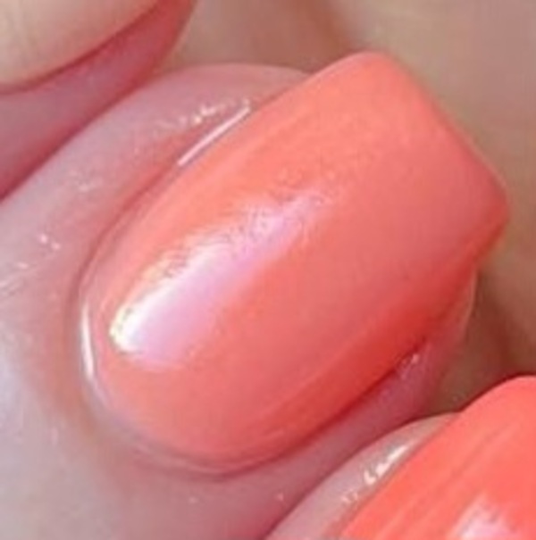 Nail polish swatch / manicure of shade Revel Peachy keen 2