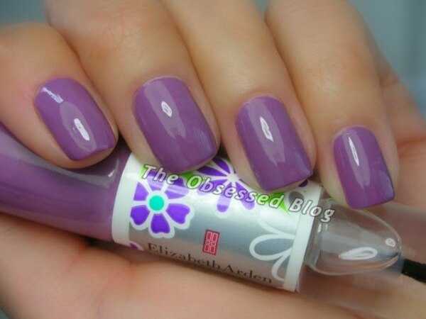 Nail polish swatch / manicure of shade Elizabeth Arden Purple Orchid