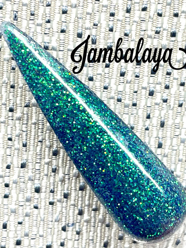 Nail polish swatch / manicure of shade Dipped with Jazz Jambalaya