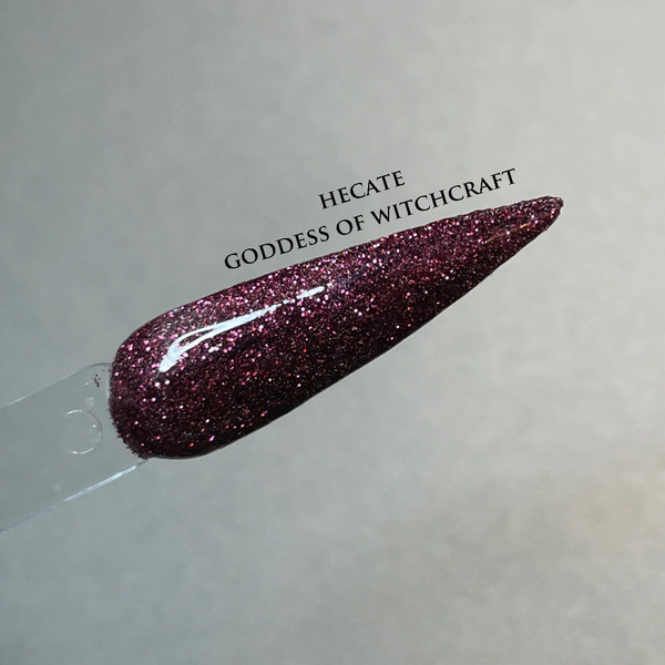 Nail polish swatch / manicure of shade Dynamite Dip Company Hecate