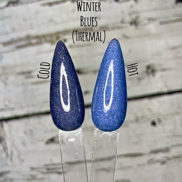 Nail polish swatch / manicure of shade Dippsters Winter Blues