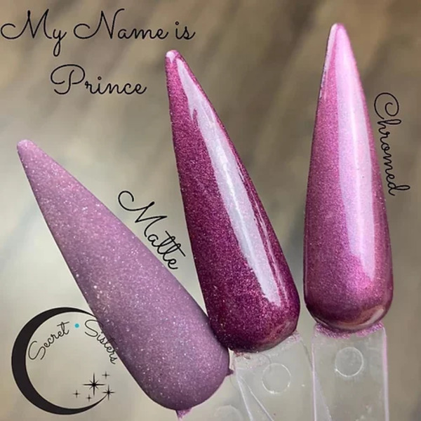 Nail polish swatch / manicure of shade Secret Sisters My Name Is Prince