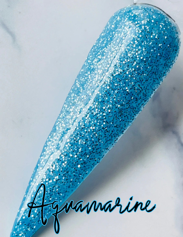 Nail polish swatch / manicure of shade Dipped with Jazz Aquamarine