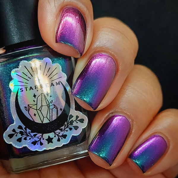 Nail polish swatch / manicure of shade Starbeam Deep Abyss