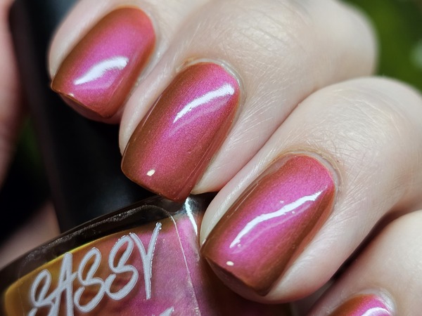 Nail polish swatch / manicure of shade Sassy Sauce Zion Sunset