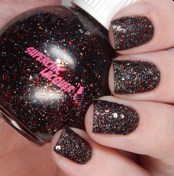 Nail polish swatch / manicure of shade SuperChic Lacquer Embellishing Regina