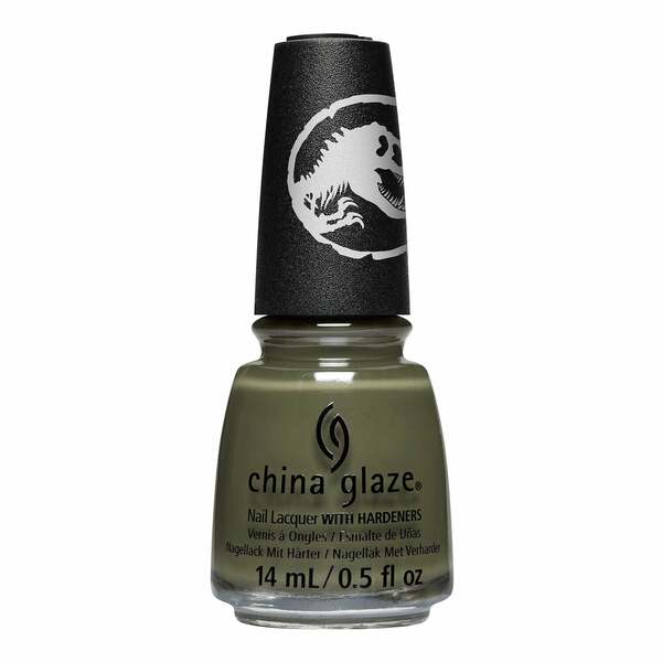 Nail polish swatch / manicure of shade China Glaze Olive to Roar