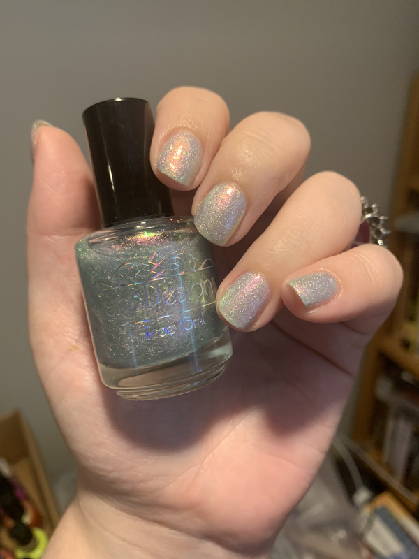 Nail polish swatch / manicure of shade LynBDesigns Chemise a la Reine-Bow