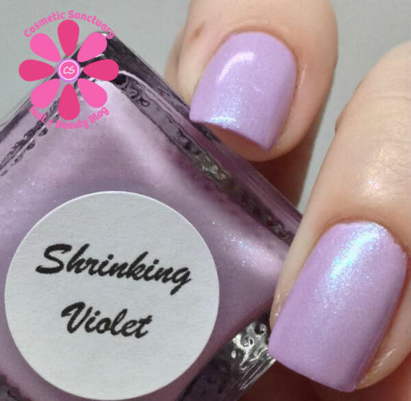 Nail polish swatch / manicure of shade SuperChic Lacquer Shrinking Violet