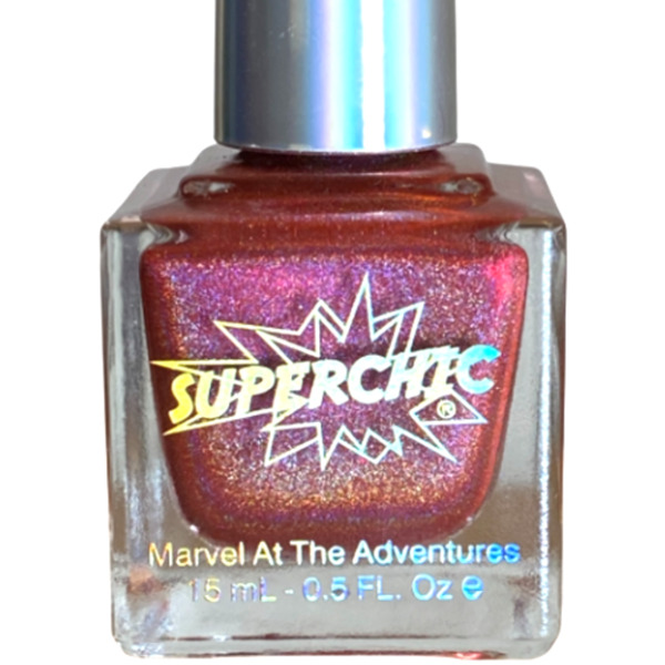 Nail polish swatch / manicure of shade SuperChic Lacquer Fire Crackle