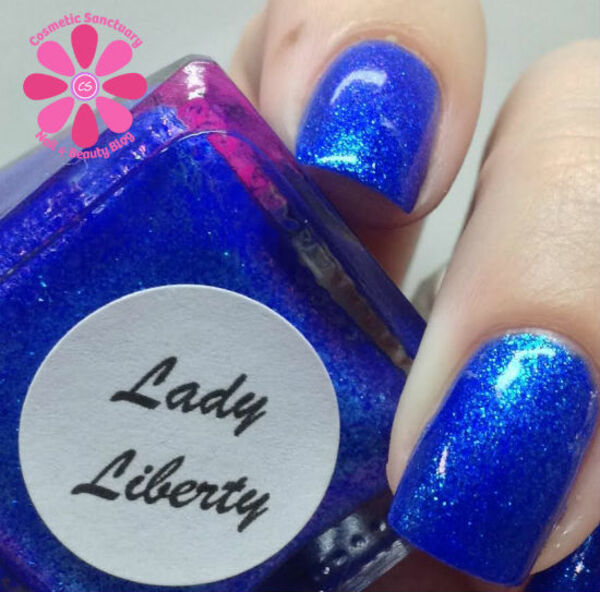 Nail polish swatch / manicure of shade SuperChic Lacquer Lady Liberty